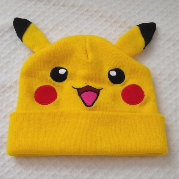 Pokemon Pikachu Yellow Knit Hat Beanie By Game Freak 2017 OSFM - Picture 1 of 8